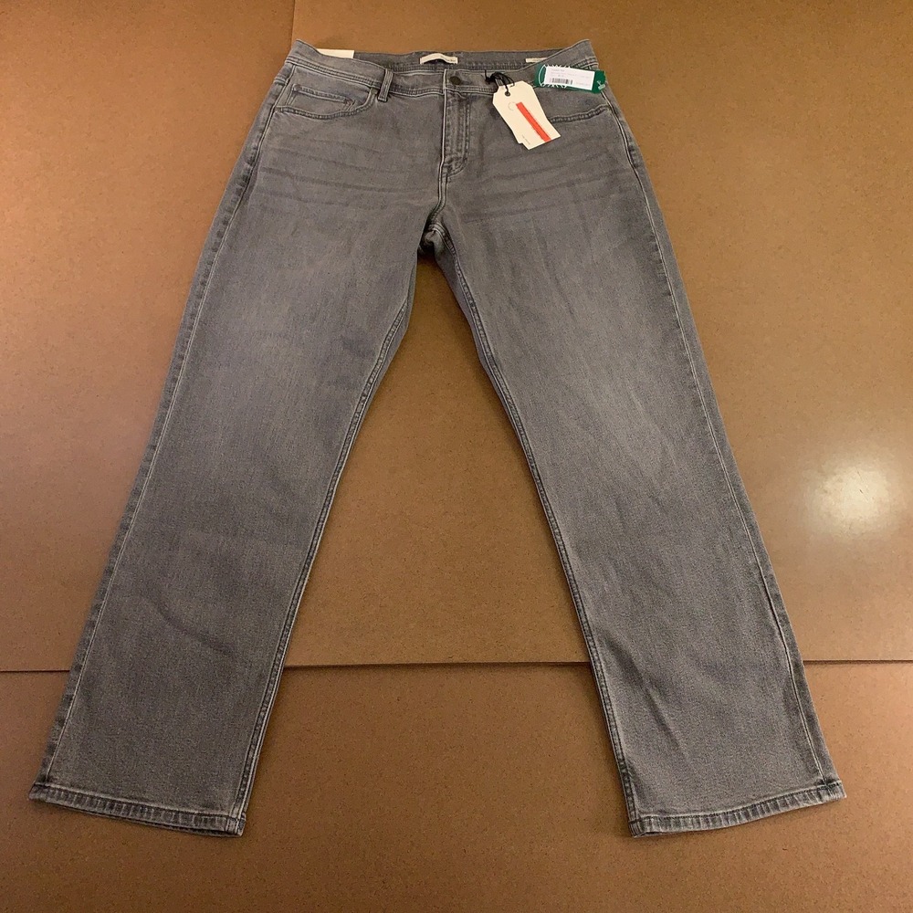 Hawker Rye Mens 36x32 Gray Denim Relaxed Fit Stretch Straight Leg Jeans NWT